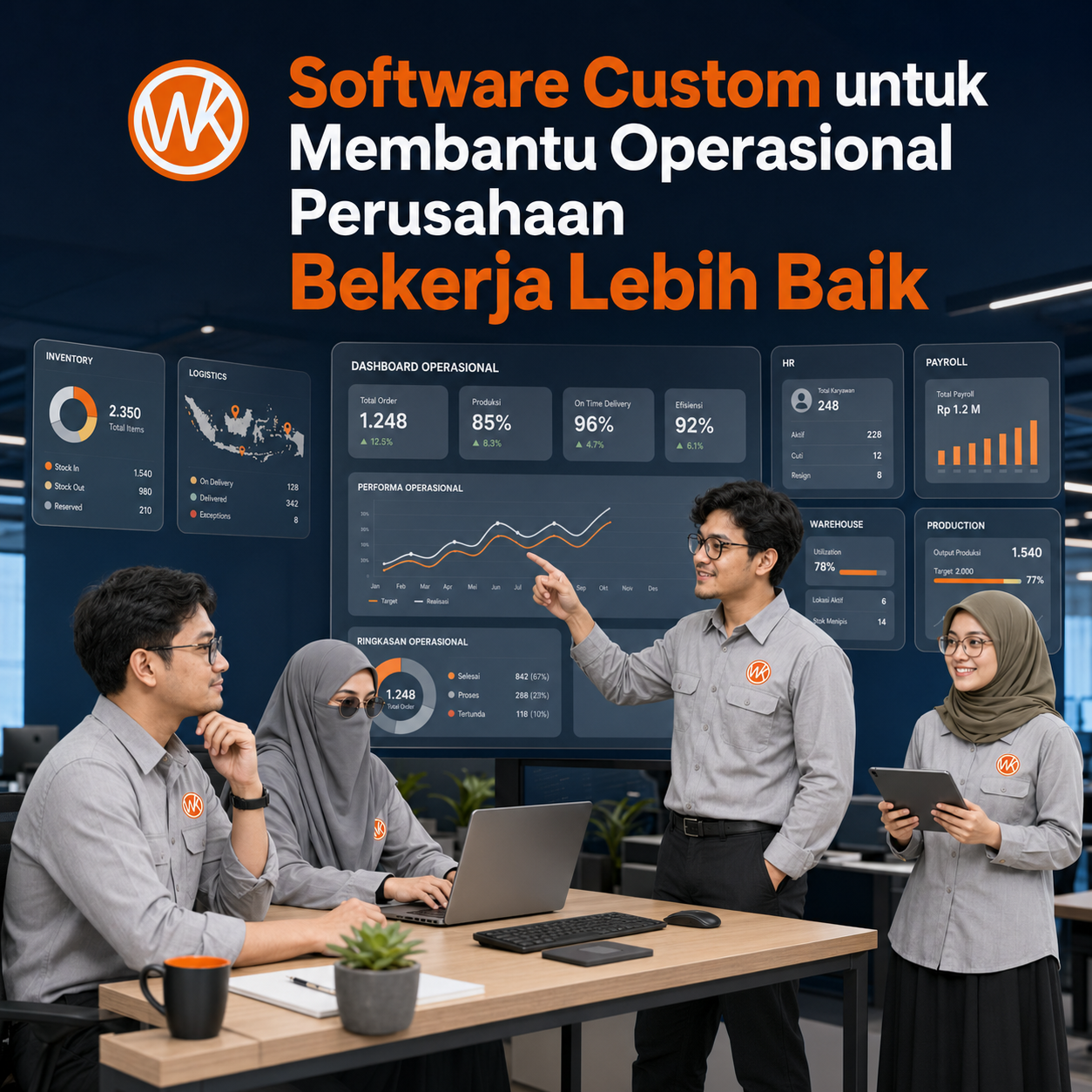 Visual software custom untuk membantu operasional perusahaan bekerja lebih baik